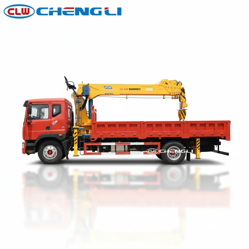 Camión grúa Dongfeng 4×2 de 8 toneladas, vista lateral