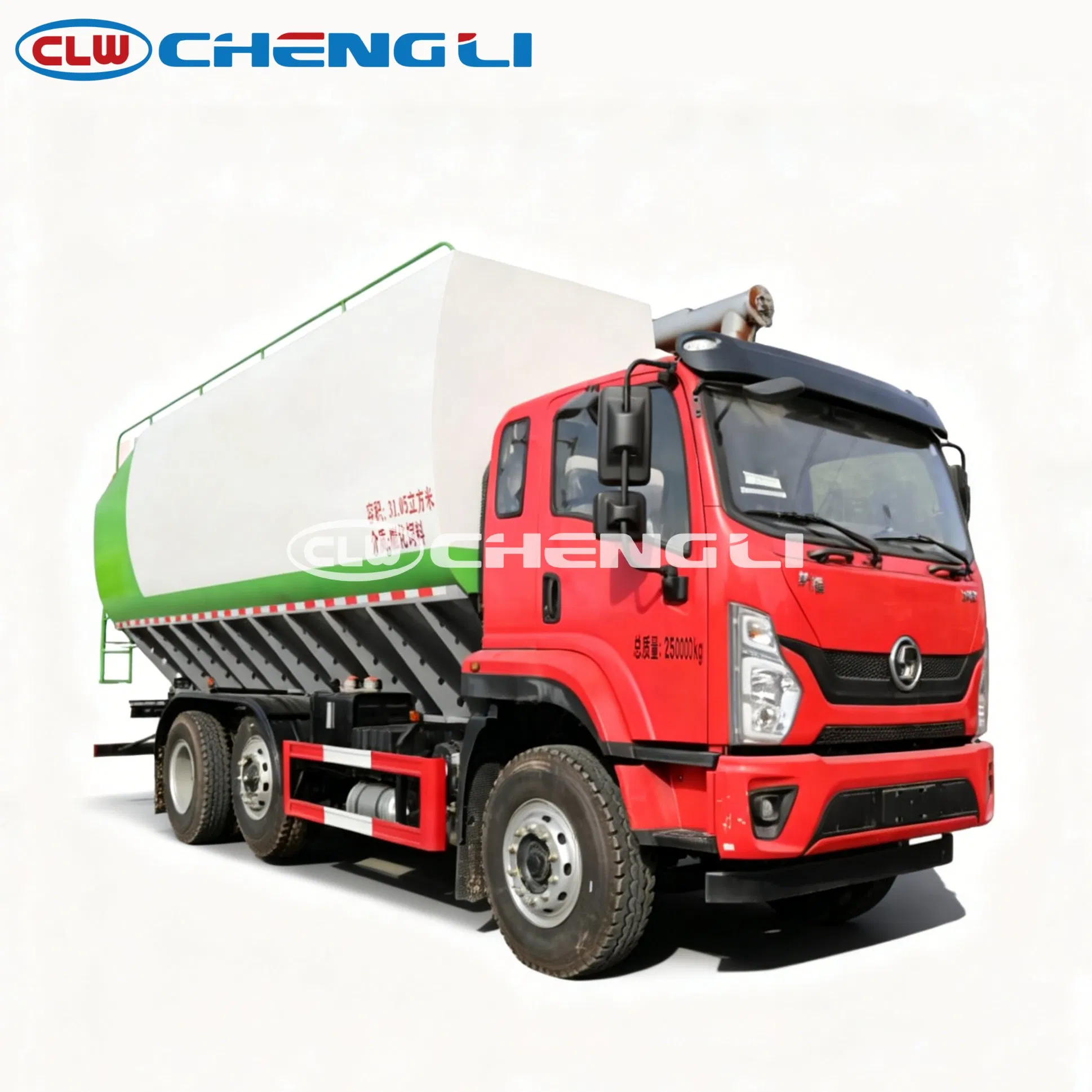 Camión Shacman 6×4 de 33 m³ para alimento a granel: imagen de referencia 3 del vehículo y su equipo