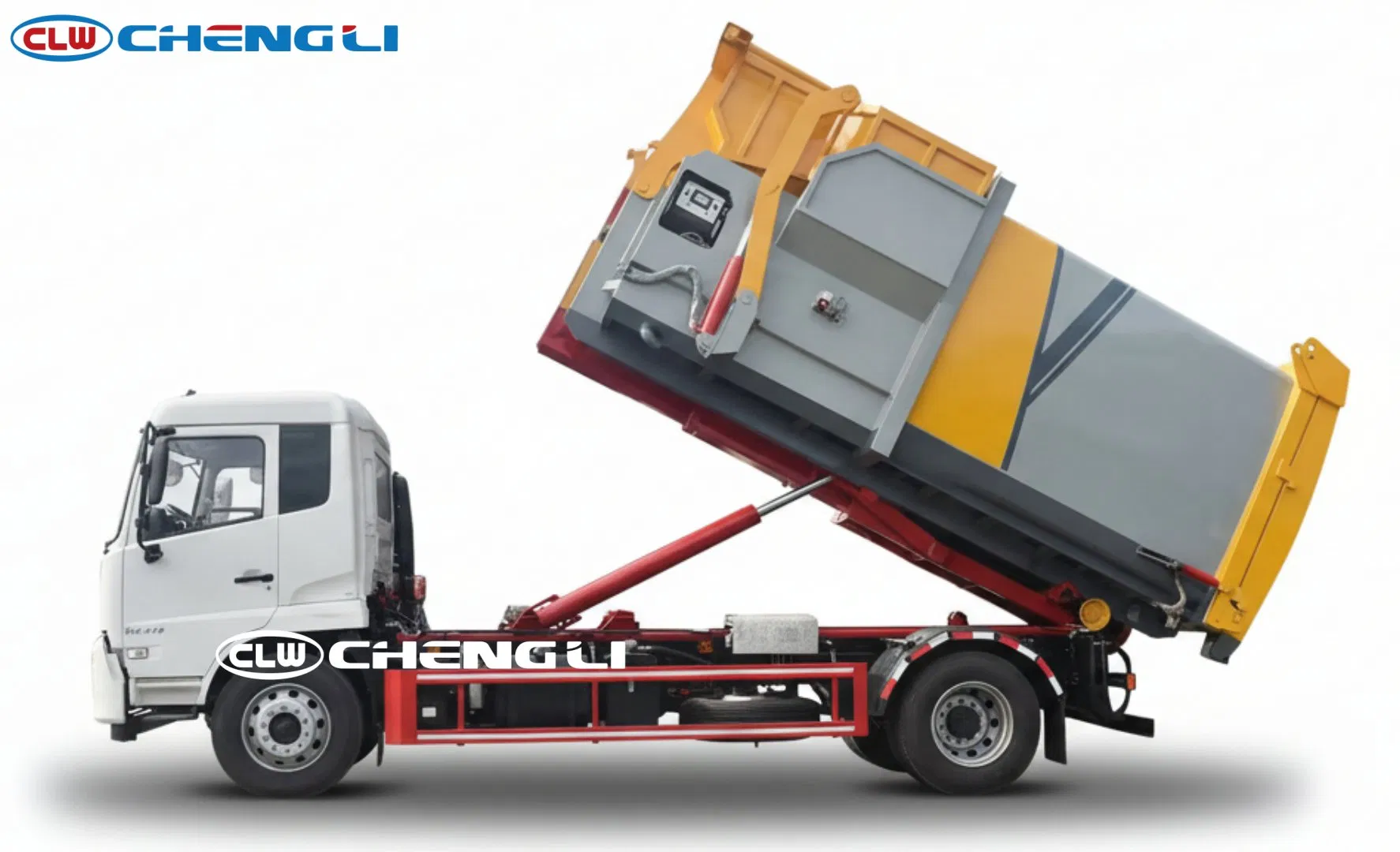 Camión roll-off Dongfeng de 190 HP con gancho: imagen de referencia 4 del vehículo y su equipo
