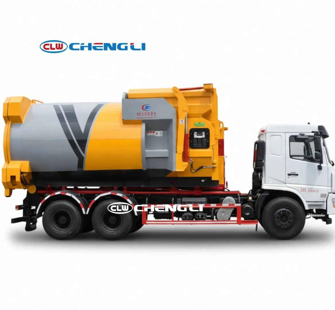 Camión roll-off Dongfeng de 200 HP con gancho: imagen de referencia 3 del vehículo y su equipo