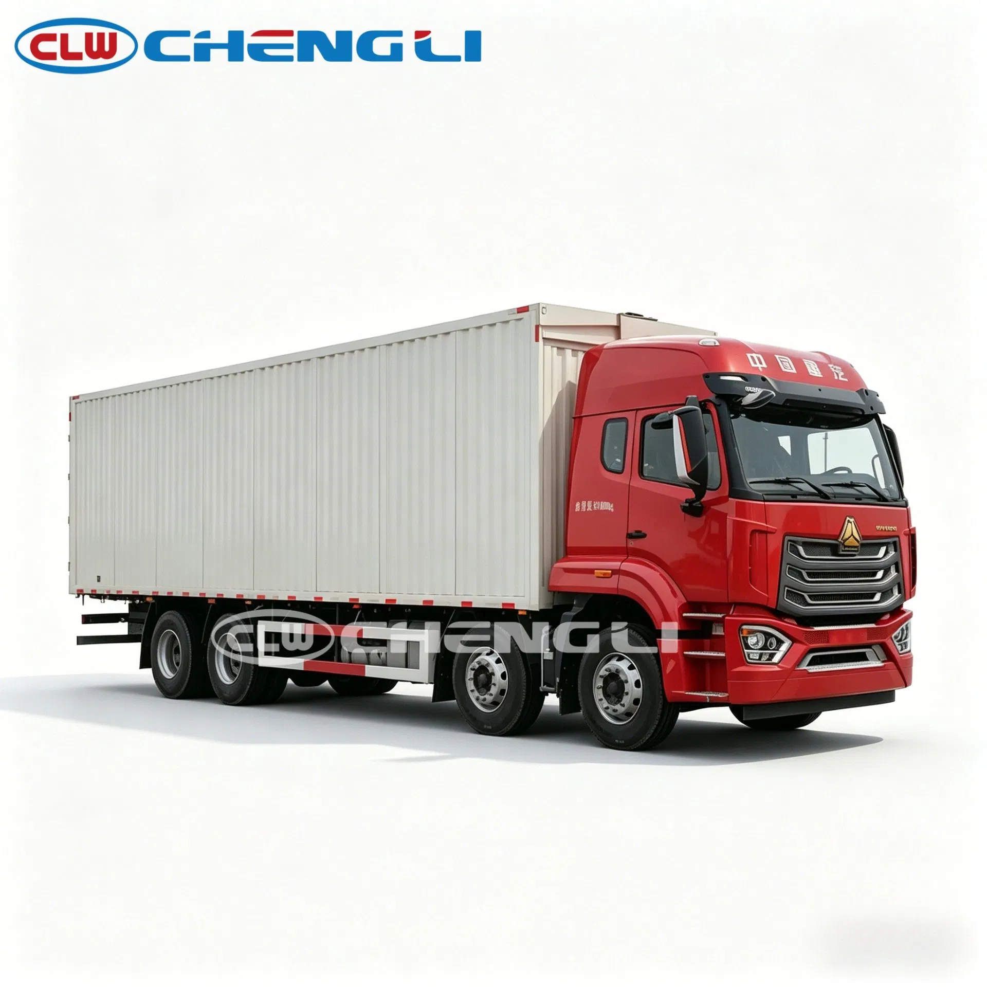 Furgón de carga seca HOWO 8×4 de 31 t con apertura lateral: imagen de referencia 2 del vehículo y su equipo