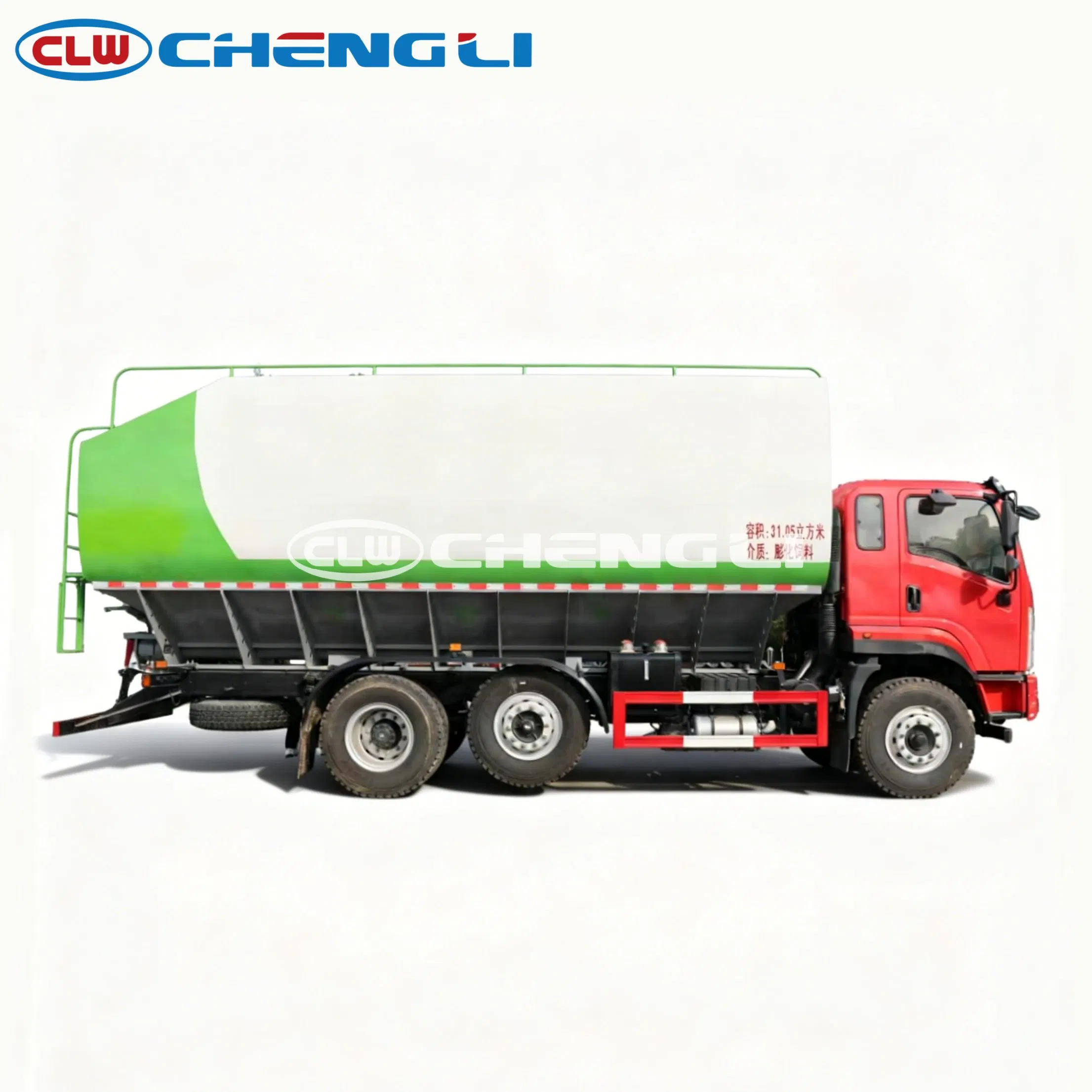 Camión Shacman 6×4 de 33 m³ para alimento a granel: imagen de referencia 4 del vehículo y su equipo